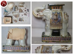 Read more about the article Ceramic Elephant Plant Stand/side table