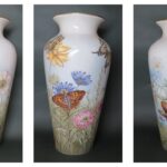 Porcelain vase with naturalist decoration